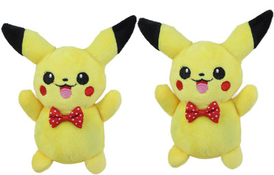 

Tickles Tiny Pokemon with Bow (Set Of 2) - 12 cm(Yellow)