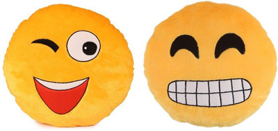 

Deals India Deals India Soft WINK and Grinning Face With Smiling Eyes Smiley Cushion - 35 cm(Smiley4&G)(Set of 2) - 35 cm(Multicolor)