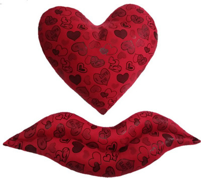 

Aparshi I LOVE YOU heart and lips stuffed soft toy (Pack of 2) - 40 cm(Multicolor)