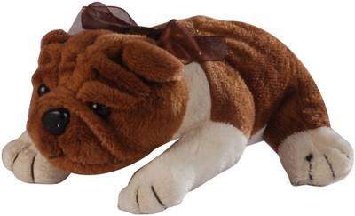 

Soft Buddies Lying Bull Dog - M DarkB - 11 inch(Brown)