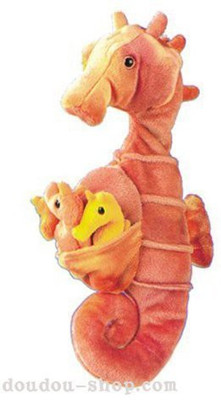 

Wild Republic Seahorse Dad With Babies 13"(Orange)