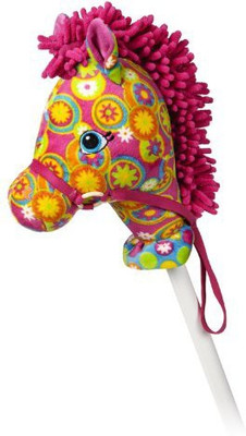 

Mary Meyer Print Pizzazz Ring Toss Pony Stick Horse 33" Plush(Pink)