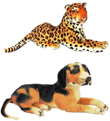 

VRV Wild Animal Cheetah and Dog - 17 cm(Multicolor)