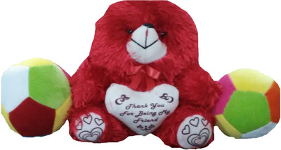 

Ekku Combo of Red Teddy and two balls - 12 inch(red, Green), Green;red