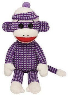 

TY Beanie Babies Sock Monkey Plushpurple Quilted(Purple)