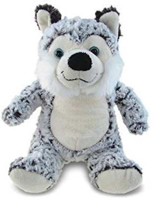 

Puzzled Super Soft Sitting Husky Plush9"(Grey)