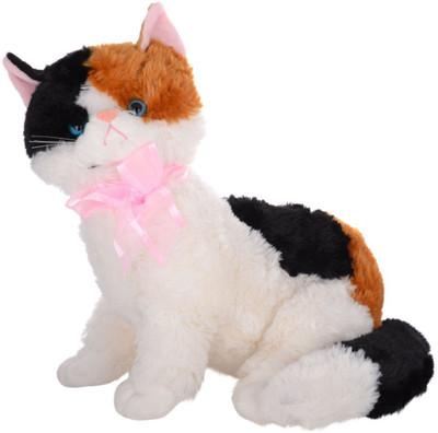Twisha Cat With Music Sitting 3 Colour - 8 inch(White, Black, Brown), Black;brown;white