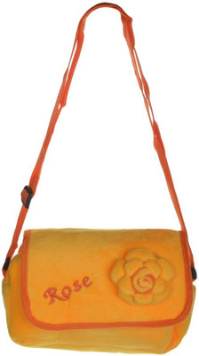 

Twisha Rose Pouch With Flap - 9 inch(Yellow)