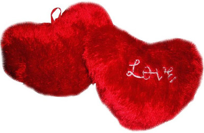 

Deals India Valentine Gift 2 Heart Cushions - 12 inch(Red)
