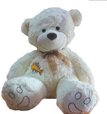 

Play N Pets White Teddy Bear with Ribbon - 55 cm(White)