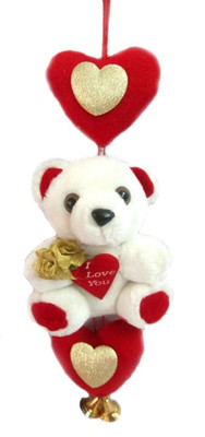 

Tickles Valentine Teddy with Love - 3 inch(Red, White)