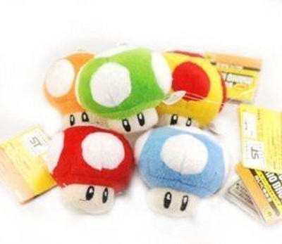 

Generic SUPER MARIO Bros Mushroom 2.5" Plush Doll Figure -5PC - 25 inch(Multicolor)