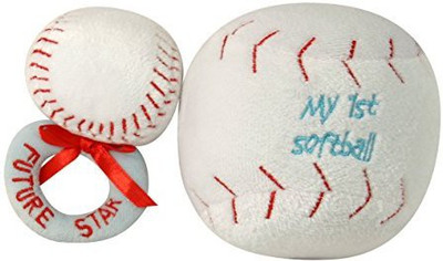 

Stephan Baby Sports Fun Ultra Soft Plush My First Ball And Plush Rattle(White)