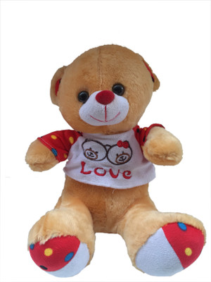 

Bubble Hut Love Brown Teddy Soft Toy - 30 cm(Brown)