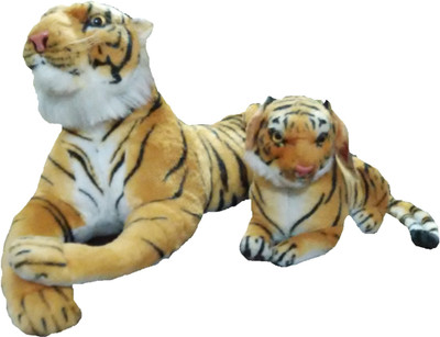 

Ekku Set of 2 Tigers - 7 inch(Brown, Black), Black;brown