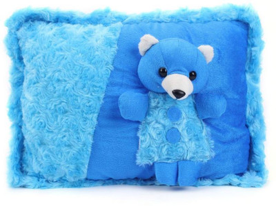 Tickles Beautiful Dressed Teddy Bear Cushion Soft Toy - 38 cm(Blue)