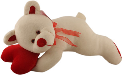 

Touchy Toys Teddy - 8 inch(White, Red), Red;white