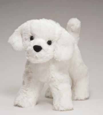Douglas Cuddle Toys Plush Dog Animal Dandelion Puff Bichon 8\ White Douglas Cuddle Toys Animals Soft Toys