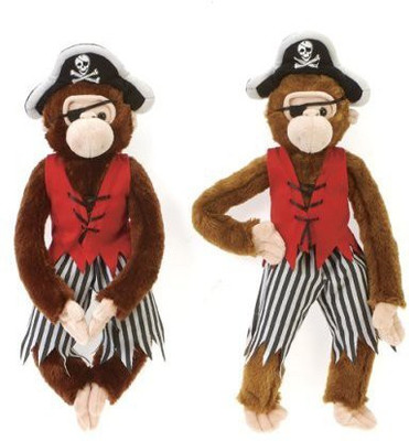 

Fiesta Toys Ahoy Matey Plush Pirate Monkey Plush115"(Brown)