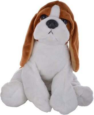

Twisha Dog Big Eyes Lying Brown Music - 17 inch(White, Brown), Brown;white