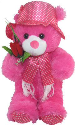 

Tickles Cute Cap Teddy With Rose53 - 60 cm(Megenta)