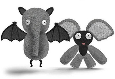 

Walrus Toys Chimeras Bat & Elephant Plush Animals Set - 12 inch(Grey)