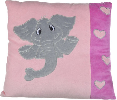 

Twisha Elephant Side Print Pillow - 13 inch(Pink, Grey), Grey;pink