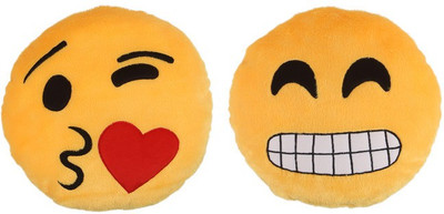 

Deals India Deals India Face throwing a kiss and Grinning Face With Smiling Eyes Smiley Cushion(SmileyF&G) (Set of 2) - 35 cm(Multicolor)