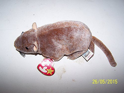 TY Beanie Babies Tiptoe The Rat - 7 inch(Brown)