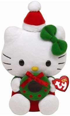

TY Beanie Babies Hello KitWith Wreath(White)