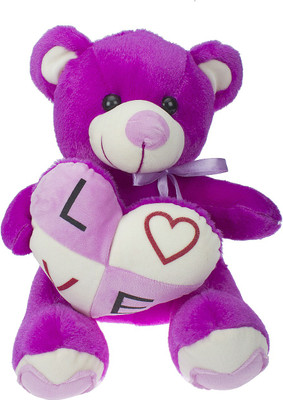 

JRP Mart Heart Teddy - 25 cm(Purple)