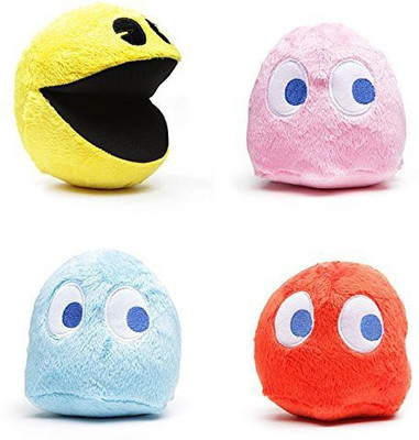 

Pacman Pixels Movie Pac-man 6" Plush Set of 4 with Sound - 24 inch(Multicolor140)