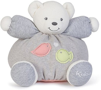 

Kaloo Zen Medium Bear With Bird And Fish Applique - 15 cm(Grey)