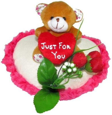 Tickles Teddy On A Heart 22 cm White Tickles Teddy Bears