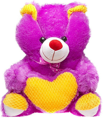

Fashion Knockout Mouve Teddy Yellow Heart - 45 cm(Purple)