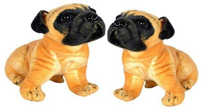 

VRV Soft toy Pug Dog 20 cm (set of 2) - 20 cm(Brown)
