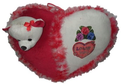 

OZ STORE HEART WITH TEDDY FACE - 25 cm(MULTI)