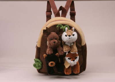 

Unipak Forest Animal Backpack 11"(Brown)