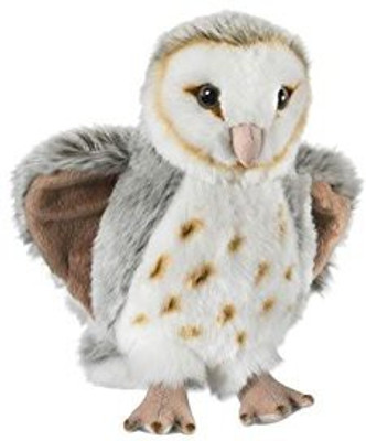 Wild Life Artist Barn Owl Plush - 8 inch(White)