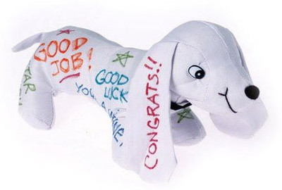 US Toys Autograph Dog Plush(White)
