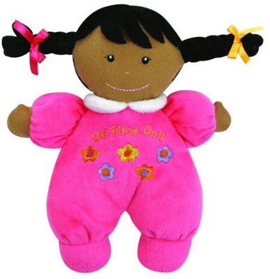 

Stephan Baby Ultra Soft Plush My First Doll With Dark Complexion - 10 inch(Pink)