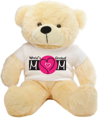 

Grab A Deal 2 Feet Big Teddy Bear Wearing A Mother'S Day T-Shirt - 24 Inch(Beige, Peach)