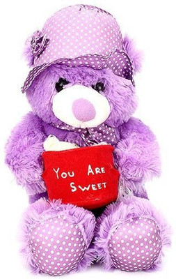 

Tickles Cap Teddy With Basket - 45 cm(Purple)