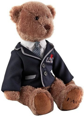 

FAO Schwarz 12 Inch Prep Jacket Plush Bear Tan(Brown)
