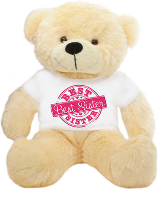 

Grab A Deal Special Best Sister 2 feet Peach Big T-shirt Teddy Bear - 24 inch(Beige, Orange)