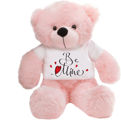 

Grab A Deal Big Teddy Bear wearing Be Mine T-shirt - 24 inch(Pink)