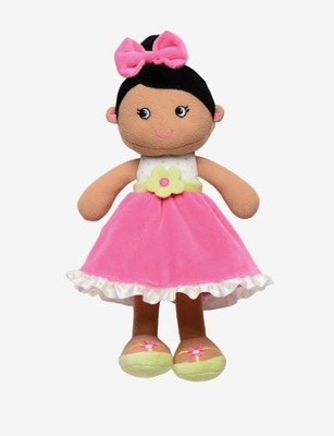 

Baby Starters Plush Snuggle Buddy Doll Dark Skinpink Dresshair Bow(Pink)