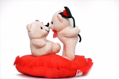 

Fun Zoo Kissing Couple 25cm - 10 inch(White)