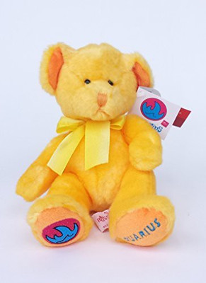 

Russ Berrie Russ Star Scopes Aquarius Gold 11" Plush Bear - 8 inch(Orange)