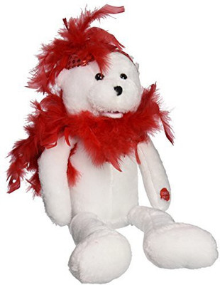 

Chantilly Lane "Roxie" Bear With Red Boa Sings "I Wanna Be Loved You" - 9 inch(White)